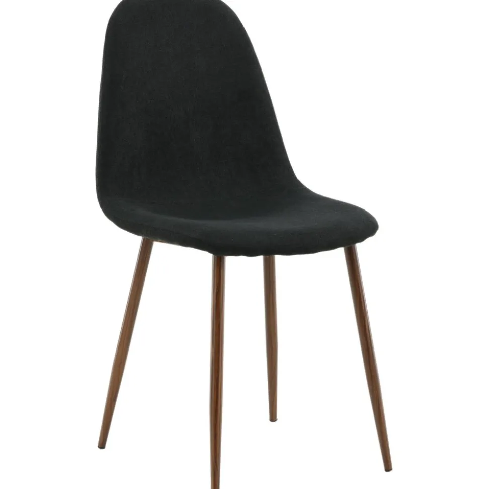 Bridge matstol - Svart/valnöt