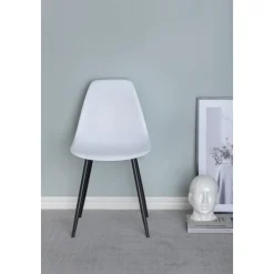 Bridge matstol - Vit plast