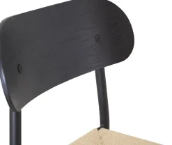 Bridge matstol Svart/naturfiber