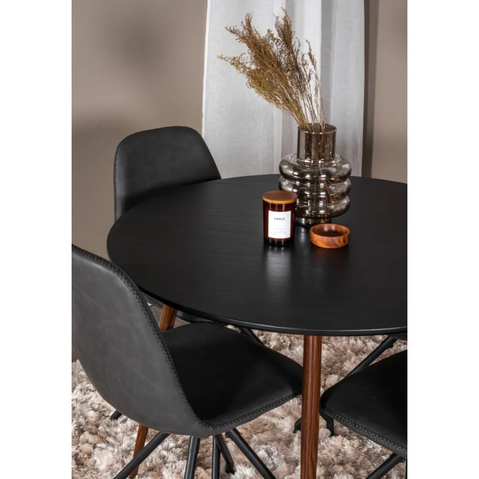 Bridge snurrbar matstol - Svart PU