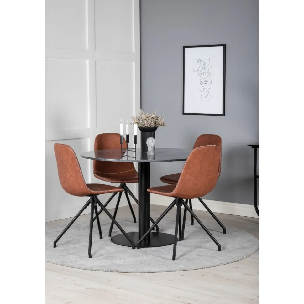 Bridge snurrbar matstol - Brun PU