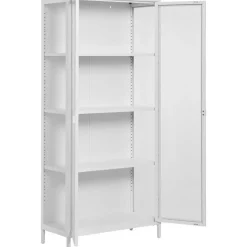 Brisbane vitrinskåp 80x35x175 cm - Vit