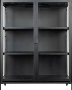 Brisbane Vitrinskåp 80x40x101,5 cm - Svart