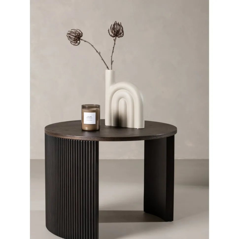 Bristol soffbord Ø60 cm - Mocka