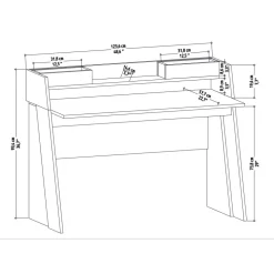 Broklyn skrivbord 123,6 x 59,6 cm - Vit