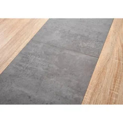 Brom matbord 120-160 x 80 cm - Ek/grå