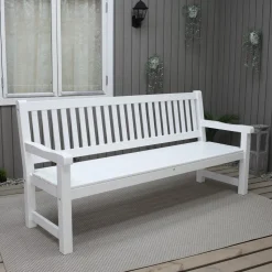 Brooklyn sittbänk - Vit + Rengöringsmedel för utemöbler