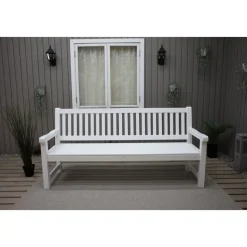 Brooklyn sittbänk - Vit + Rengöringsmedel för utemöbler