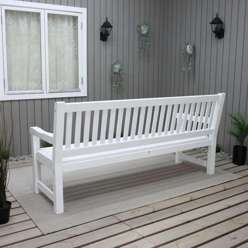 Brooklyn sittbänk - Vit + Rengöringsmedel för utemöbler