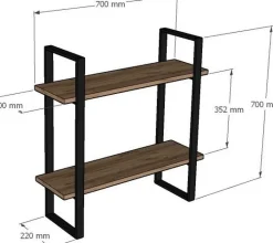 Buba vägghylla - Antracit