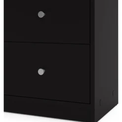 Byrå svart 6 lådor 143 cm bred + Möbeltassar