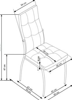 Cadeira matstol 416 - Svart