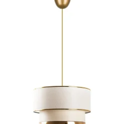 Cake taklampa - Cream/guld