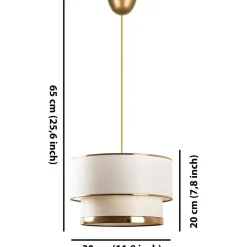 Cake taklampa - Cream/guld