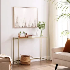 Canvas avlastningsbord - Guld