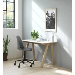 Cara grå kontorsstol med sittdyna + Textilrengöring för möbler