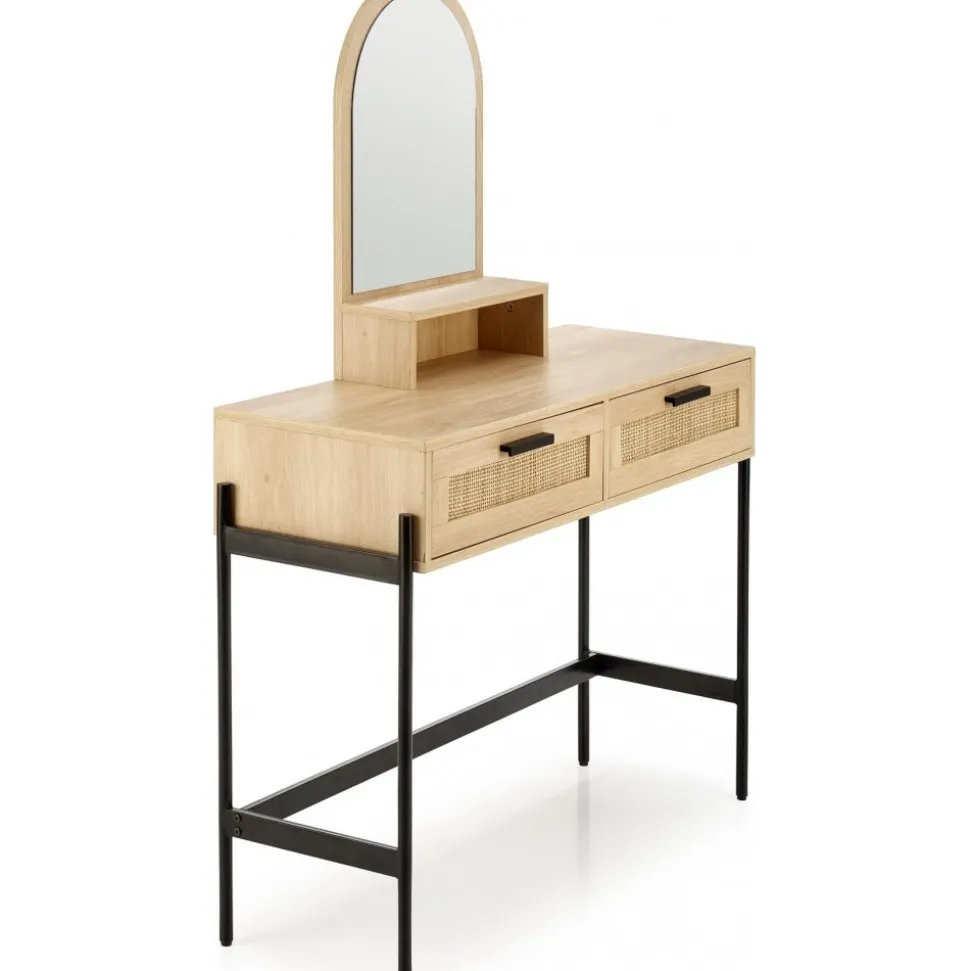 Carmen sminkbord 104 x 35 cm - Beige/svart