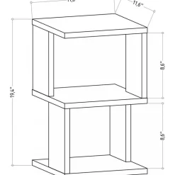 Carter sängbord - Vit