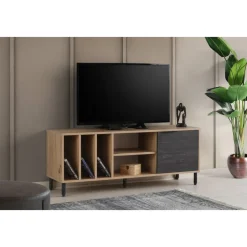 Casares TV-bänk - Ek/mörkbrun
