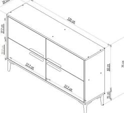 Catarina TV-bänk - Antracit