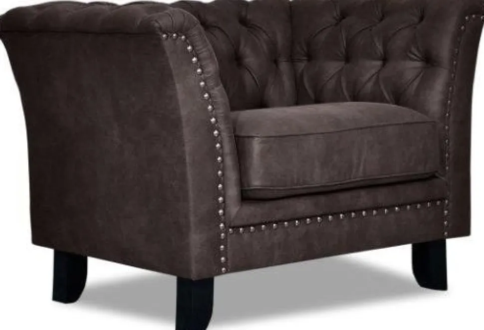 Chester Bridge Fåtölj - Vintage mörkbrun