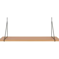 Chiba vägghylla 80 cm - Natur/Svart