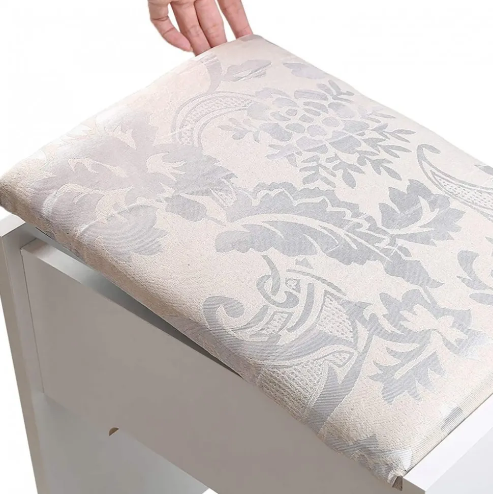 Cindy vitt sminkbord med stol