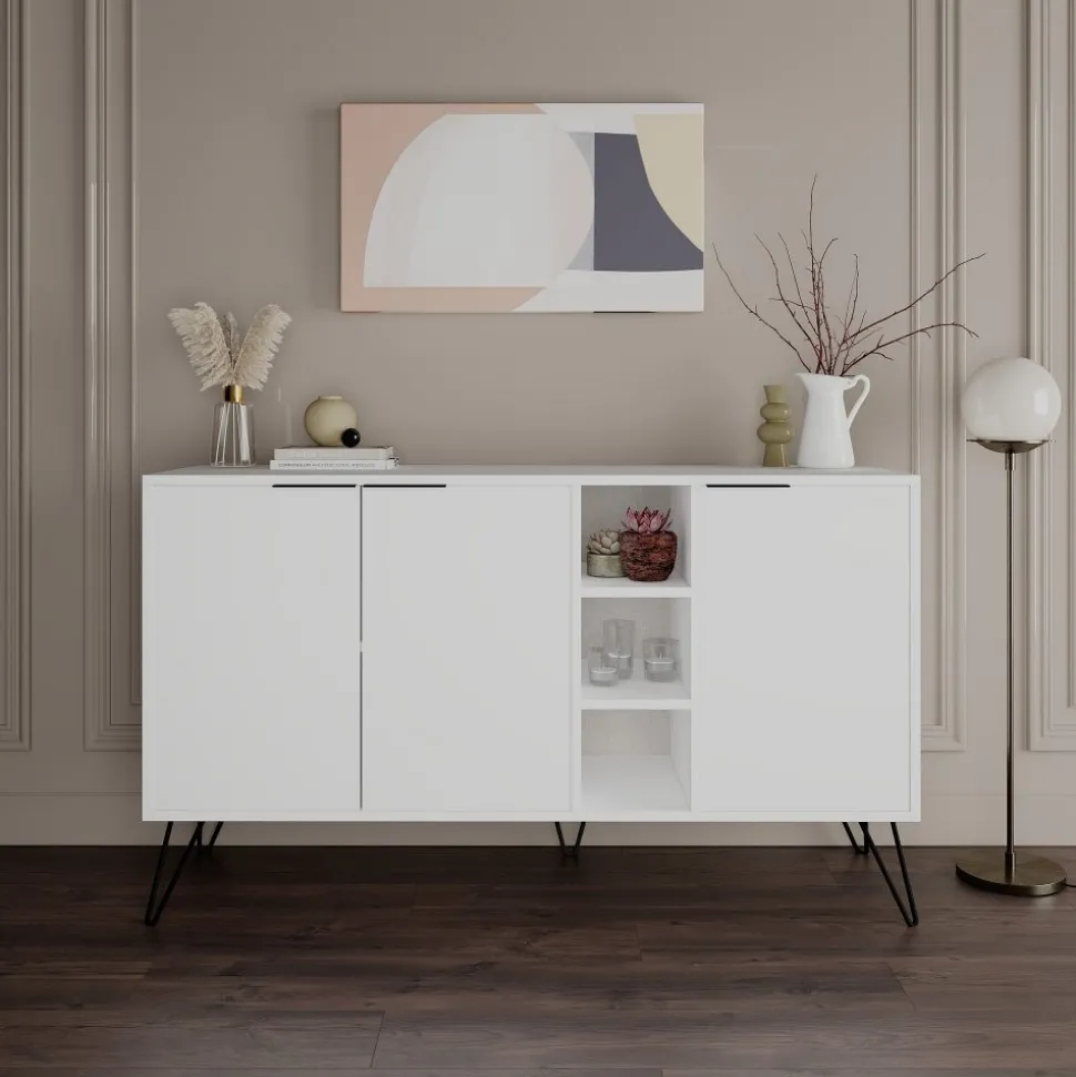 Clara skänk - Vit + Fläckborttagare för möbler