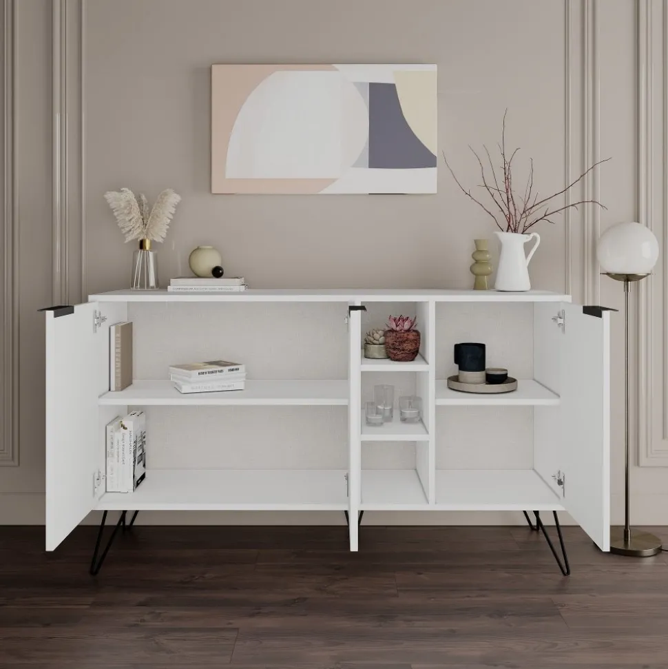 Clara skänk - Vit + Fläckborttagare för möbler