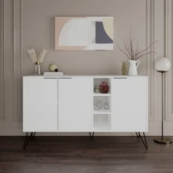 Clara skänk - Vit + Möbeltassar