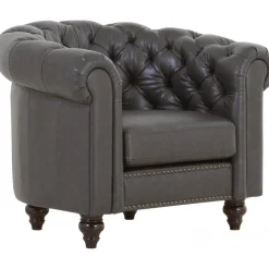 Clubfåtölj chesterfield mörkbrun PU + Fläckborttagare för möbler