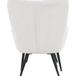 Como fåtölj i vit boucle