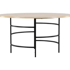 Copenhagen matbord Ø140 cm - Whitewash/svart