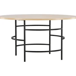 Copenhagen matbord Ø140 cm - Whitewash/svart