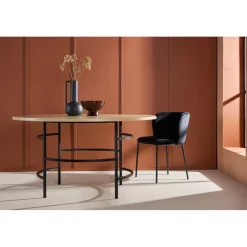 Copenhagen matbord Ø140 cm - Whitewash/svart