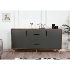 Cordoba skänk - Valnöt/antracit