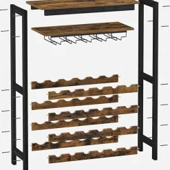 Corriente vinställ - Brun/svart + Möbeltassar