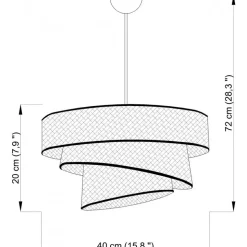 Couper taklampa - Puderrosa/guld