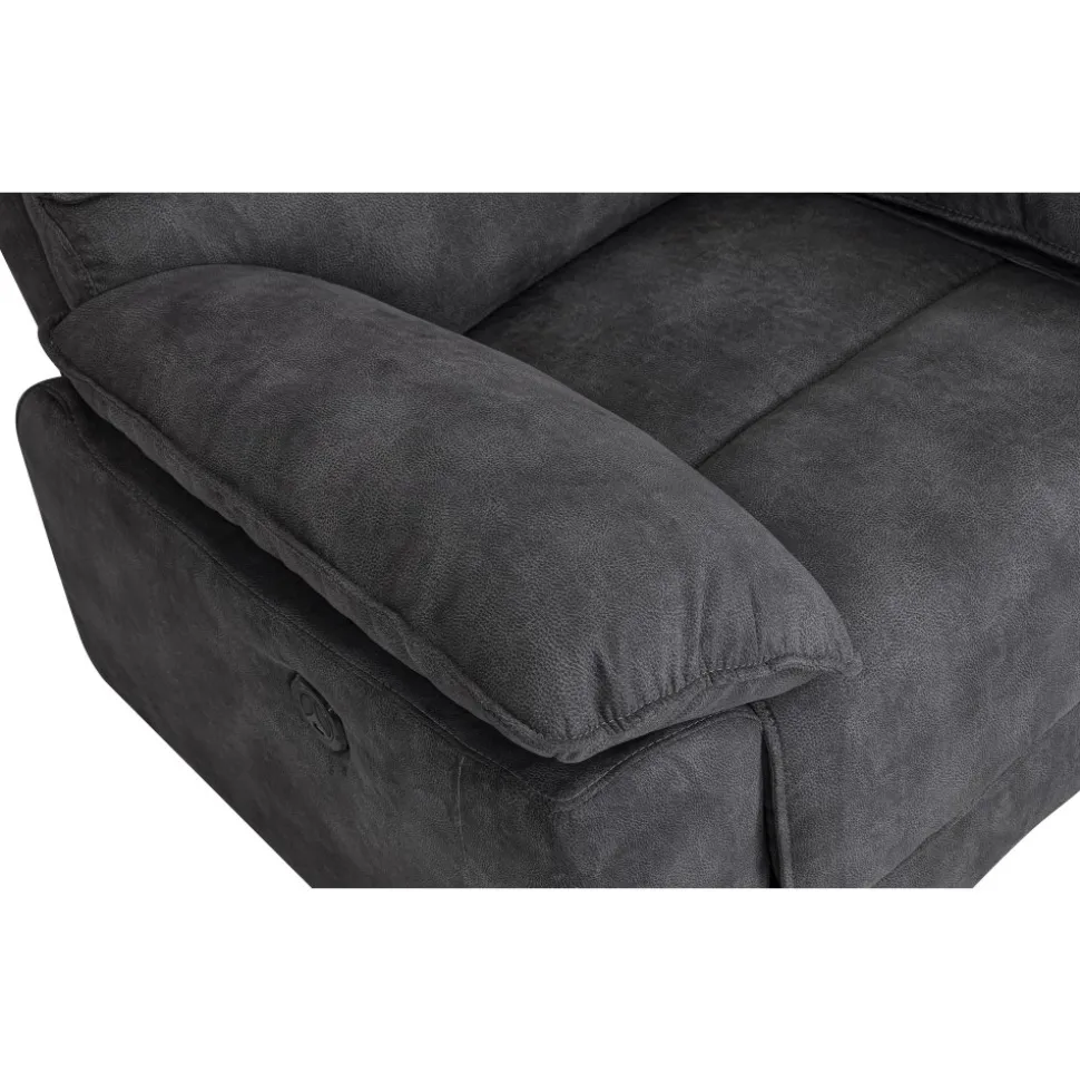 Coventry el reclinerfåtölj grå microfiber