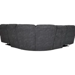 Coventry el-reclinerhörnsoffa grå microfiber