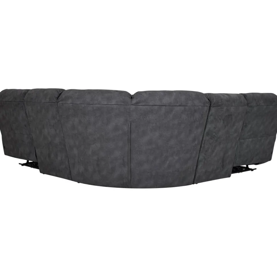 Coventry el-reclinerhörnsoffa grå microfiber + Textilrengöring för möbler