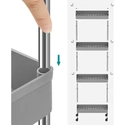 Criollo kökshylla 83 cm - Grå