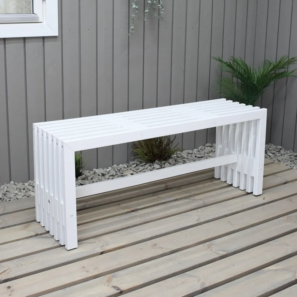 Cuba sittbänk - Vit + Rengöringsmedel för utemöbler