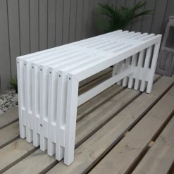 Cuba sittbänk - Vit + Rengöringsmedel för utemöbler