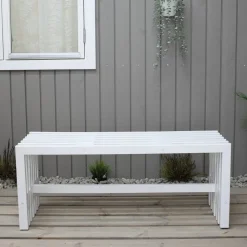 Cuba sittbänk - Vit + Rengöringsmedel för utemöbler