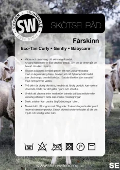 Curly stolsdyna fårskinn Svart