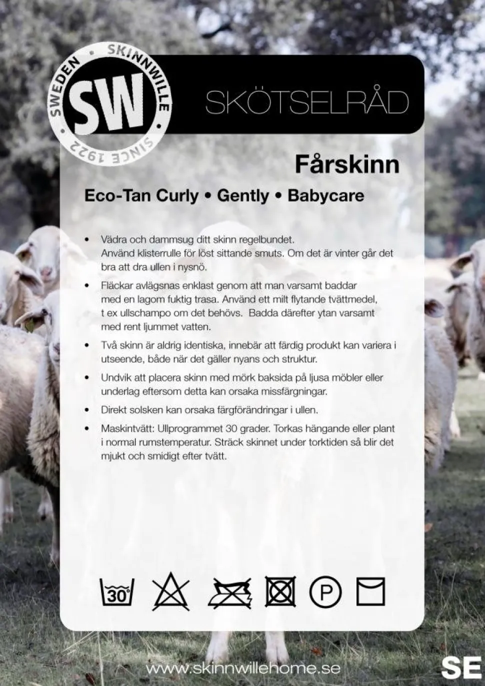 Curly stolsdyna fårskinn Svart