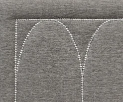 Dalarö sänggavel (Grått tyg) - Valfri bredd