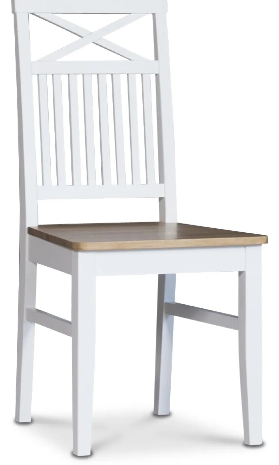 Dalarös matgrupp 140 cm bord vit/ek med 4 st stolar + 3.00 x Möbeltassar