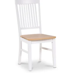 Dalarös matgrupp 180 cm bord vit/ek + 6 st Dalarös matstolar + 4.00 x Möbeltassar